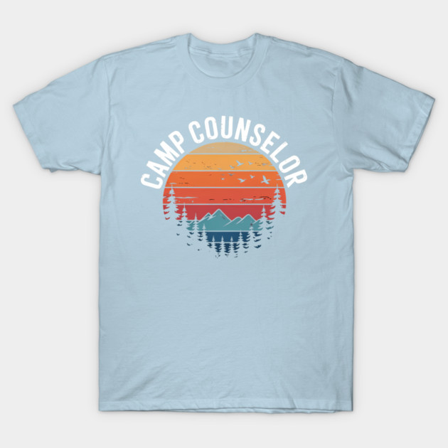 Retro Camp Counselor T-Shirt - Vintage Sunset Summer Camp Tee